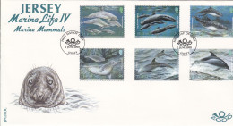 Jersey 2000 ,Marine Life - On Official FDC - Jersey