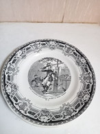 Assiette Parlante Ancienne Diamètre 20 Cm, N°5 - Jugendstil / Art Déco