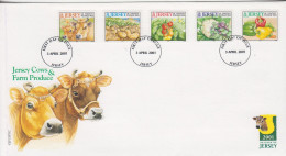 Jersey 2001 NVI (UK) Farm Produce On Official FDC - Jersey
