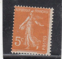 France - Année 1921-22 - Neuf** - N°YT 158** - Semeuse Camée - 5c Orange - Unused Stamps