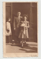 CARTE PHOTO - FOTO MOSSO TORINO ( TURIN ) TERESA E MILKO COU SINCERO AFFETTA - CHIRICHETTO - CHIESA - 07/10/1946 - 3 R/V - Churches