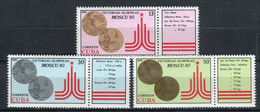 Cuba 1980. Yvert 2225-27 ** MNH. - Blocks & Sheetlets