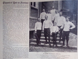 1901 ESCRIME - ESCRIMEURS À BIARRITZ - CERCLE MILITAIRE DE PARIS - LA VIE AU GRAND AIR - Fencing