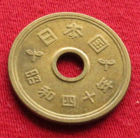 Japan 5 Yen 1965 / Yr. 40 Y# 72a Lt 754 *VT  Japão Japon - Japon