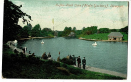 Sefton Park Lake ( Model Yachting) Liverpool (animation, Modelisme Bateau à Voile) Circulé 1908 - Liverpool