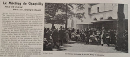 1901 MEETING DE CHANTILLY - PRIX DE DIANE - PRIX DU JOCKEY CLUB - LA VIE AU GRAND AIR - Equitazione