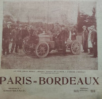 1901 COURSES AUTOMOBILES - BORDEAUX = PARIS ET LA COUPE GORDON BENETT - GIRARDEAU - FOUNIER - M. MORS - TESTE - Autosport - F1