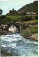 Torla - Pirineo Aragones - Puente Romanico Sobre El Rio Ara - Huesca