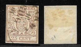 ● 1857 /59 PARMA ֍ Giglio Borbonico, Scudo E Corona Ducale ֍ N. 10 Usato ● Cat. 500 € ● Antichi Stati ● Lotto N. 343 ● - Parme