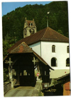 Gsteig Bei Wilderswil - Alte Holzbrücke Und Kirche  Gsteig - Gsteig Bei Gstaad