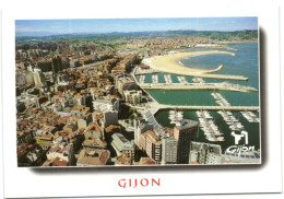 Gijon - Puerto Deportivo Y Playa De Poniente - Vista Aérea - Asturias (Oviedo)