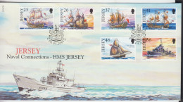 Jersey 2001 - Naval Connections - On Official FDC - Jersey