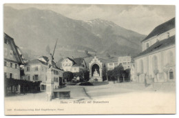 Stans - Dorfplatz Mit Stanserhorn - Stans