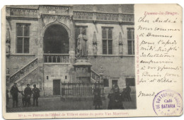 Damme-lez-Bruges -Perron De L'Hôtel De Ville Et Statue Du Poëte Van Maerlant - Damme