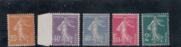 France - Année 1927/31 - Neuf** - N°YT 235/39** - Semeuse Camée - Nuovi