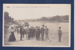 CPA [69] Rhône > Lyon > Carte Photo Concours De Pêche à L'Ile Barbe Non Circulée éditeur Augagneur - Autres & Non Classés