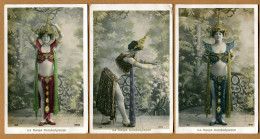 LA DANSE CAMBODGIENNE  :  3 Cartes - Cambodge