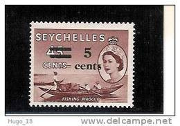 Seychelles 1957: Timbre De 1954-56 Surchagé   YT N° 184 - Seychelles (1976-...)