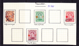 BELGIQUE, EMISSION DE 1912, Obl,  4 Variétés Et Curiosités  (7C360) - 1918 Rotes Kreuz