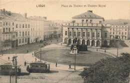 BELGIQUE - Liège - Place Du Théâtre Et Théâtre Royal - Carte Postale Ancienne - Lüttich