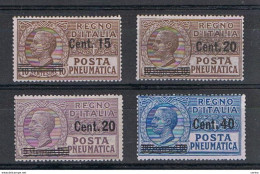 REGNO:  1924/25  POSTA  PNEUMATICA  SOPRAST. -  S. CPL. 4  VAL. N. -  SASS. 4/7 - Posta Pneumatica