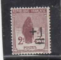 France - Année 1922 - Neuf** - N°YT 162** -  Au Profil Des Orphelins De La Guerre - Surchargés - Unused Stamps