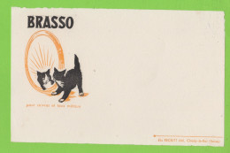 BUVARD - ENTRETIEN CUIVRE ET MÉTAUX "BRASSO" - CHAT...BRILLE...!!!!! - Produits Ménagers