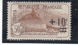 France - Année 1922 - Neuf** - N°YT 167** -  Au Profil Des Orphelins De La Guerre - Surchargés - Unused Stamps