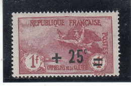 France - Année 1922 - Neuf** - N°YT 168** -  Au Profil Des Orphelins De La Guerre - Surchargés - Ongebruikt