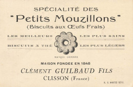 Clisson * Spécialité Des Petits Mouzillons , Biscuits Aux Oeufs Frais Clément GUILBAUD Fils * Carte De Visite Ancienne - Clisson