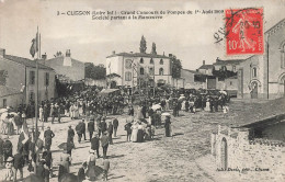 Clisson * Grand Concours De Pompes Du 1er Aout 1909 , Société Partant à La Manoeuvre * Sapeurs Pompier Pompier - Clisson