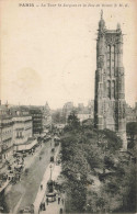 FRANCE - Paris - Tour Saint Jacques Et La Rue De Rivoli - Carte Postale Ancienne - Otros Monumentos