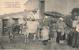 Clisson * La Montée Des éperons , Ferme DABIN , Le Retour Des Champs * Villageois Enfants Coiffe Costume Agricole Boeufs - Clisson