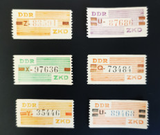 DDR Dienstmarken B Mi V-X Set MNH - Postfris