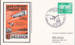 Dresden Land- Und Wasserflugplatz Dresden Kaditz, GA Mit Anschrift SoSt.  Tag Der Aerophilatelisten - Cartes Postales Privées - Oblitérées