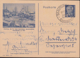 Hamburg Hafen, Bildpostkarte P 47/02, GA 12 Pf. Wilhelm Pieck, SoSt. Saalfeld Feengrotten - Postkarten - Gebraucht