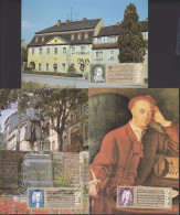 MC DDR 2931, 32, 33 Bach-Händel-Schütz-Ehrung Marken Aus Bl. 81 Je Auf Passender Karte , SoSt. 19.3.85 - Maximum Cards