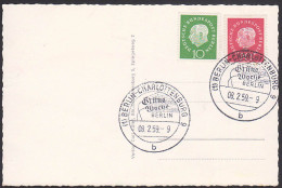 Berlin-Charlottenburg SoSt. Grüne Woche 8.2.59 Auf Ak Mit Tulpen - Maschinenstempel (EMA)