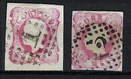 PORTUGAL Ca.1862-64:  2x Le Y&T 15 Sup. Obl., 4 Marges, 2 Nuances - Gebraucht