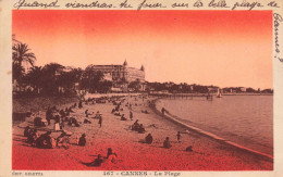 FRANCE - Cannes - La Plage - Animé - Colorisé - Carte Postale Ancienne - Cannes