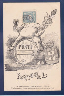 CPA Carte Faite à La Main Avec Des Timbres Découpés Non Circulé Montage Portugal Cartophilatélie - Timbres (représentations)