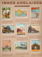 Exceptionnel India X 18 Chromos INDES ANGLAISES Serie Complete ASIE Pupier TB Images 68 X 51mm Recto/verso 2 Scans - Other & Unclassified