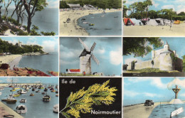 NOIRMOUTIER, MULTIVUE, PLAGE, PORT, PHARE, CAMPING, COULEUR  REF 11925 - Noirmoutier