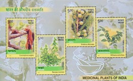 INDIA 2003 Medicinal Plants MINIATURE SHEET 1 M/S MNH - Unused Stamps