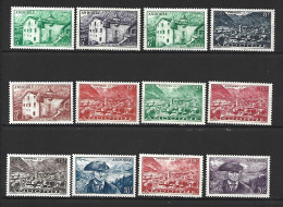 Timbre Andorre Français Neuf * N 123 / 126 / 127 / 128 / 129 / 130 / 131 / 132 / 133 / 135 + 124 Et 134 ** - Unused Stamps