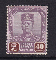 Malaya - Johore: 1922/41   Sultan Ibrahim    SG118    40c    Dull Purple & Brown  MH   - Johore