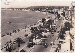 06 - NICE - La Promenade Des Anglais - 1949 - Voitures - Transport Urbain - Auto, Autobus Et Tramway