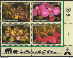 2005 UNO Wien Mi. 435-8 **MNH . Gefährdete Arten : Orchideen. - Unused Stamps