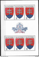 1993 Slovensko Slowakische Rep.  Mi 162 **MNH   Wappen Der Slowakischen Republik. - Blocks & Sheetlets