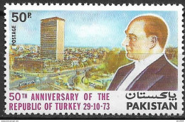 1973 Pakistan Mi. 357**MNH   50 Jahre Republik Türkei - Pakistan
